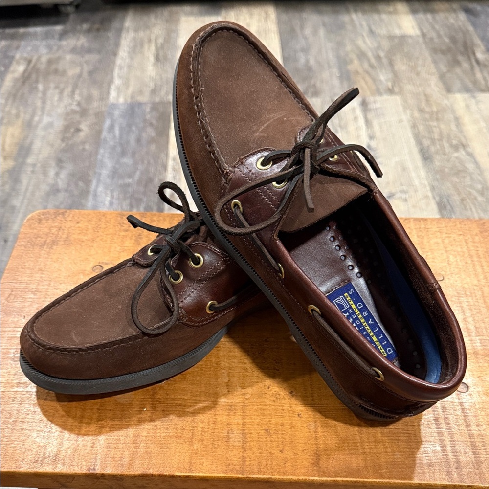 Sperry Dark Brown Men’s Leather Boat Shoes. NWOT